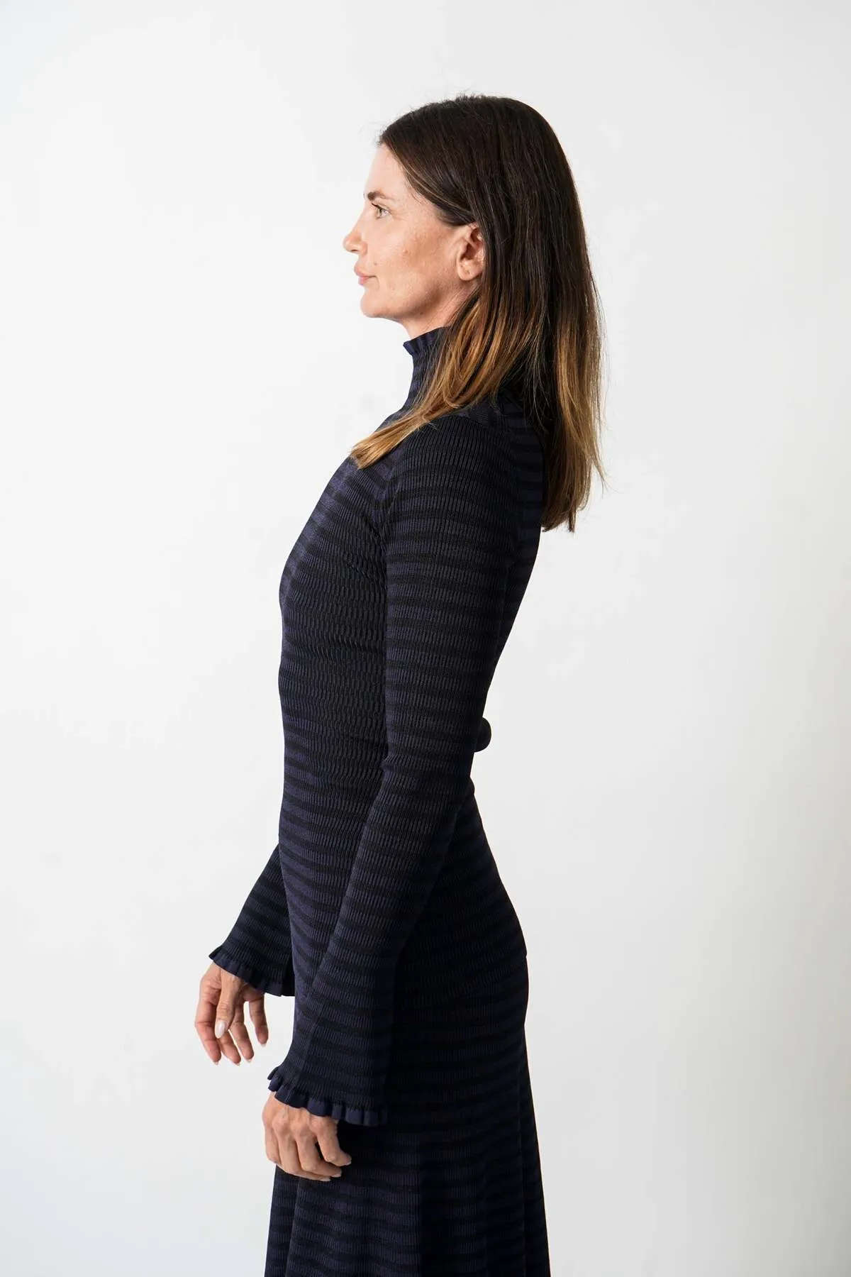 Phyllis Turtleneck - Navy/Black