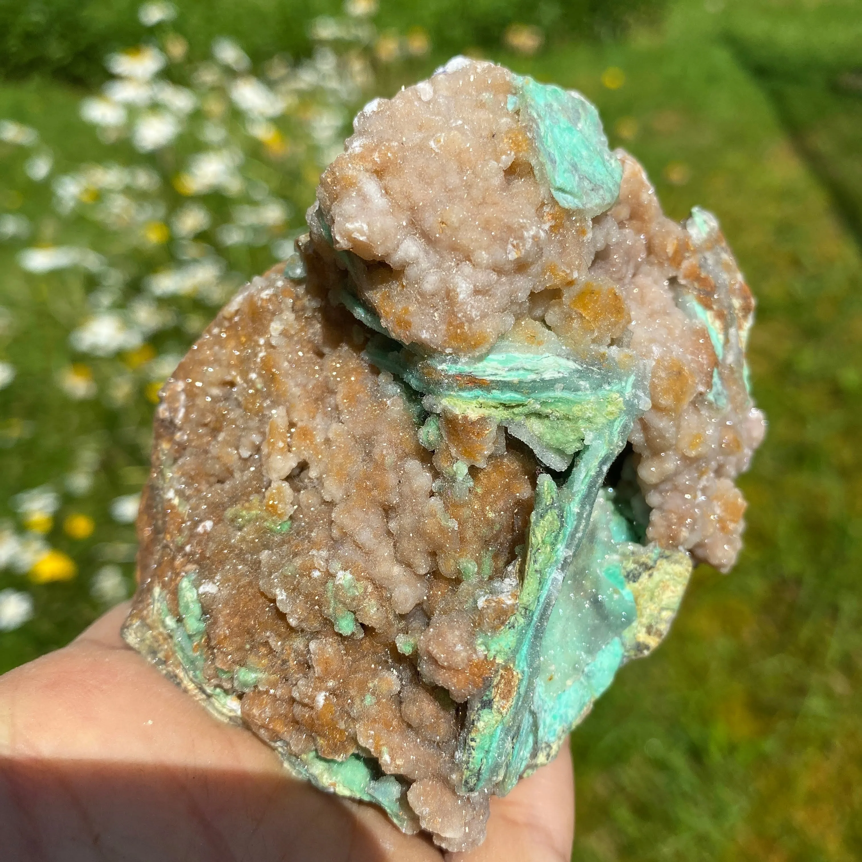 Pink & Green Chunky XL Sparkling Chalcedony Natural Specimen RARE FIND!