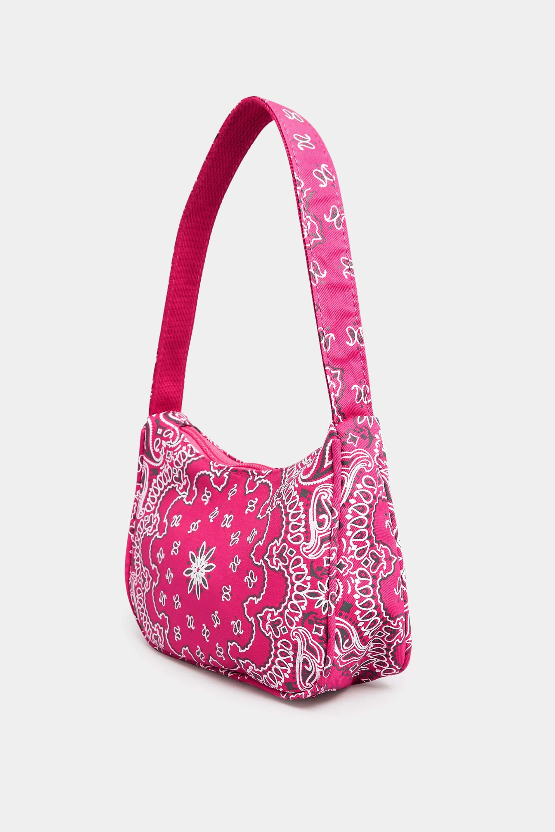 Pink Paisley Print Shoulder Bag