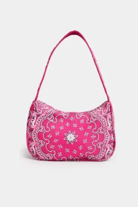 Pink Paisley Print Shoulder Bag