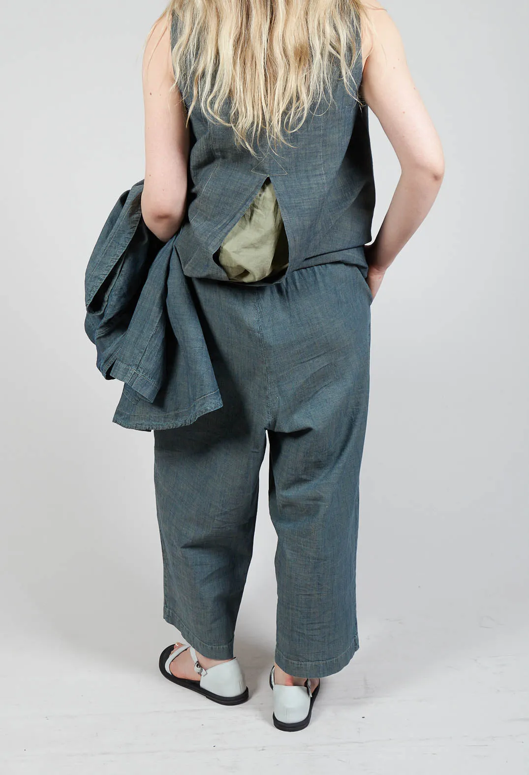 Pleated Culottes in Sage