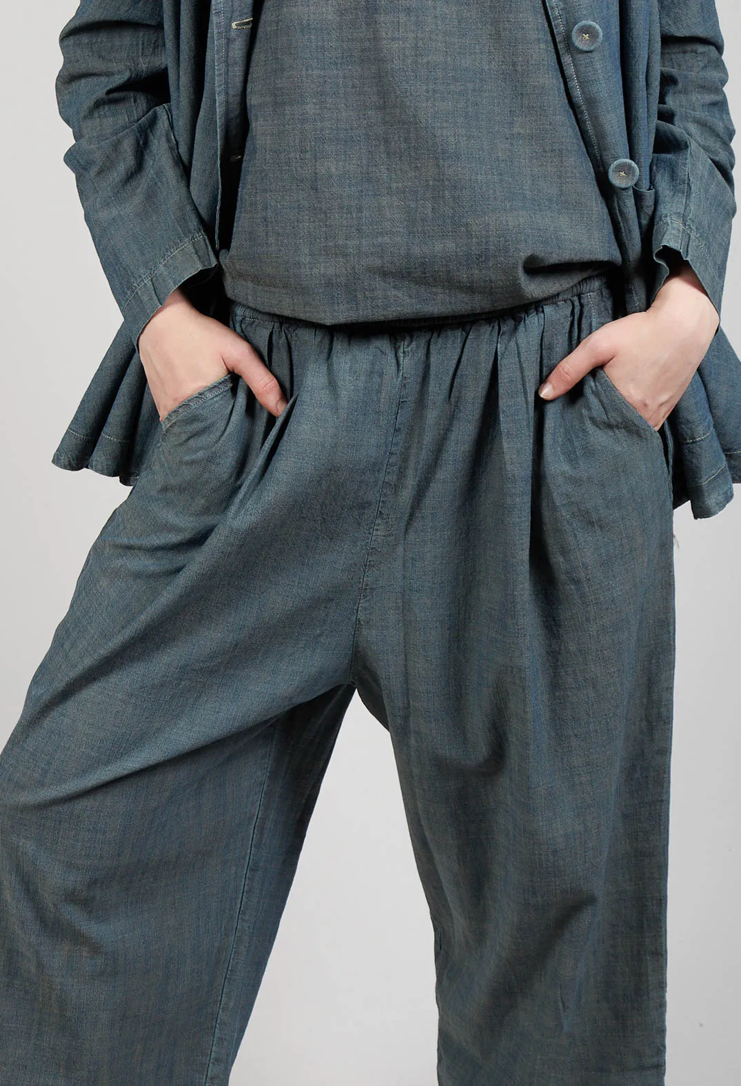 Pleated Culottes in Sage