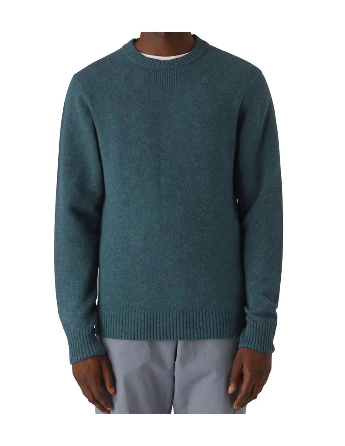 Pullover K-way uomo K2112PW Sebastien verde petrolio