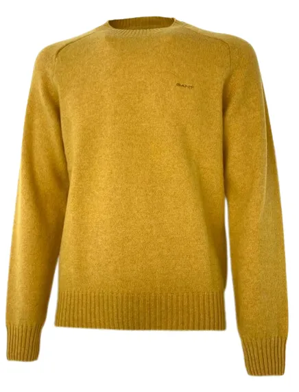 PULLOVER UOMO GIALLO SENAPE MISTO LANA