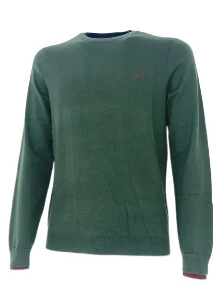 PULLOVER UOMO VERDE MISTO LANA