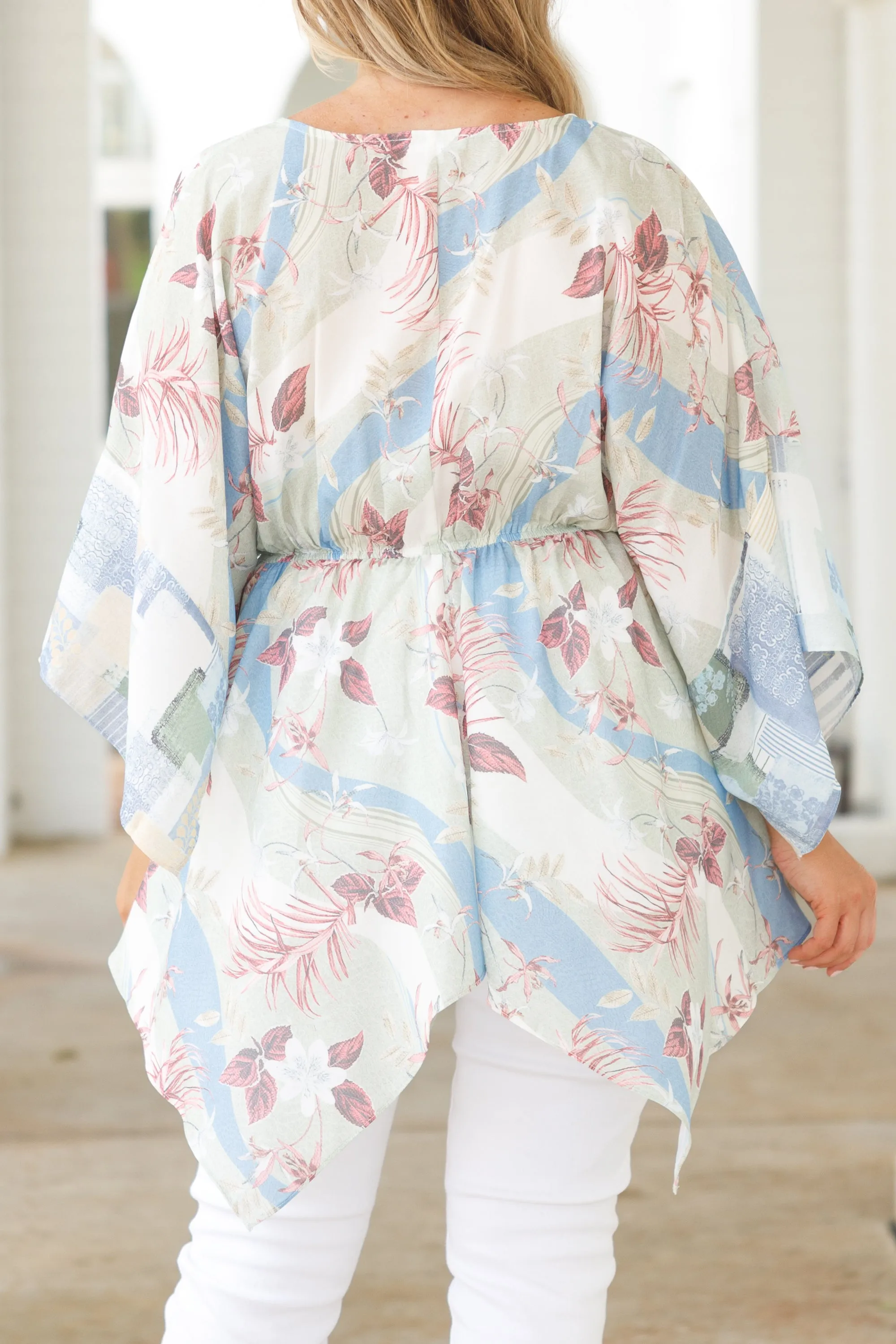 Quality Self Kimono, Sage Multi