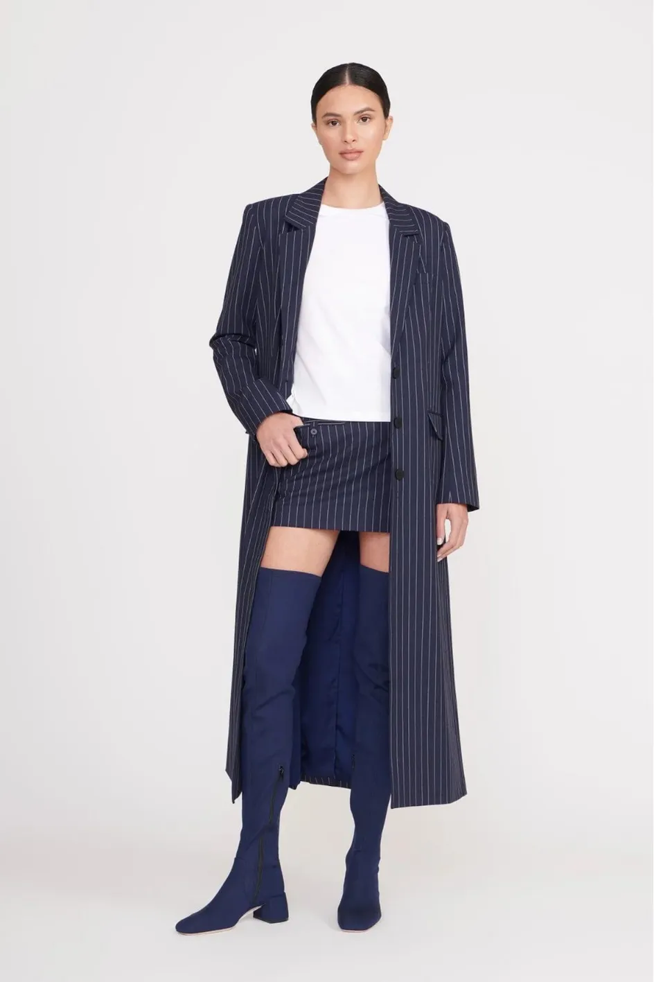 Ralph Coat Navy Stripe