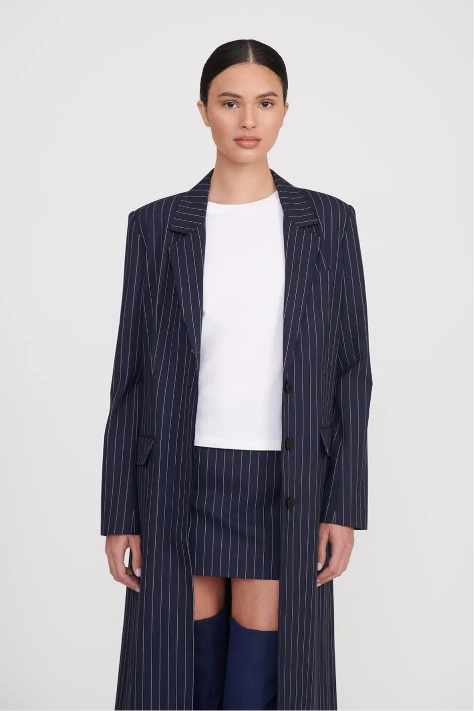 Ralph Coat Navy Stripe