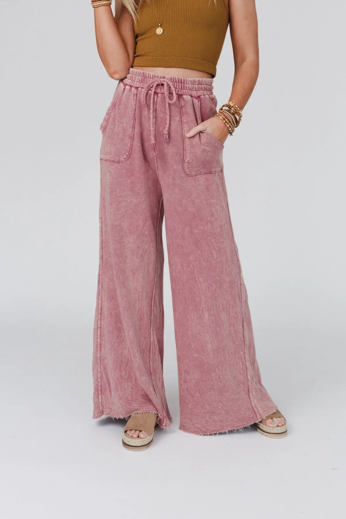 Relaxing Robin Wide Leg Pant - New Mauve