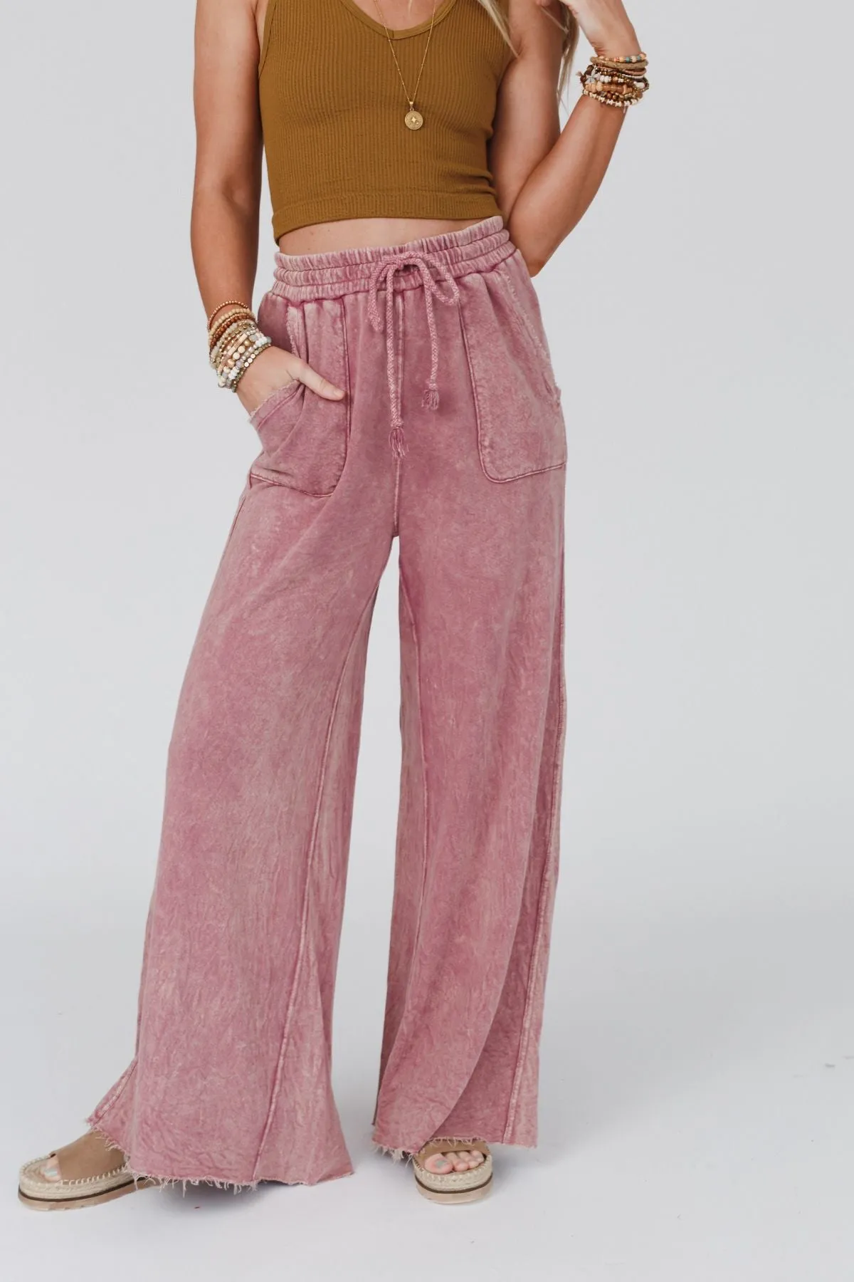 Relaxing Robin Wide Leg Pant - New Mauve