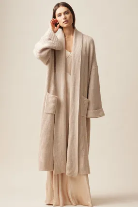 Ribbed Cashmere Coat