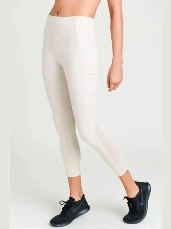 Ribbed Splice Mesh Pocket Leggings