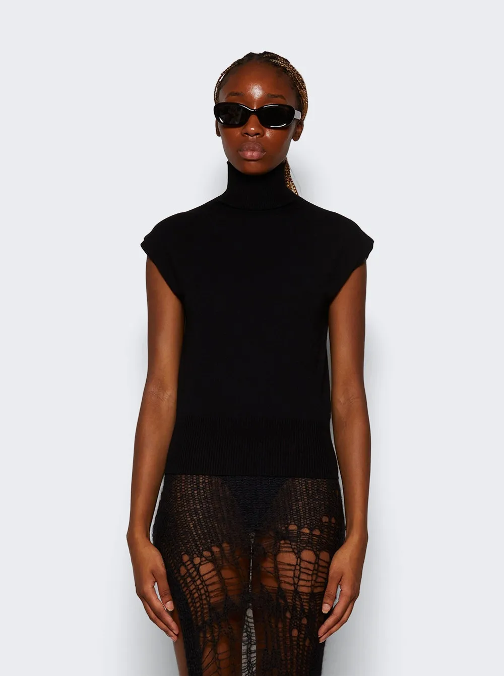 Rick Owens   Turtle Knitted Top Black 