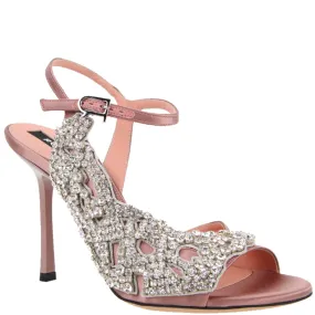 Rochas Crystal Heel 85 Satin, Pervinca