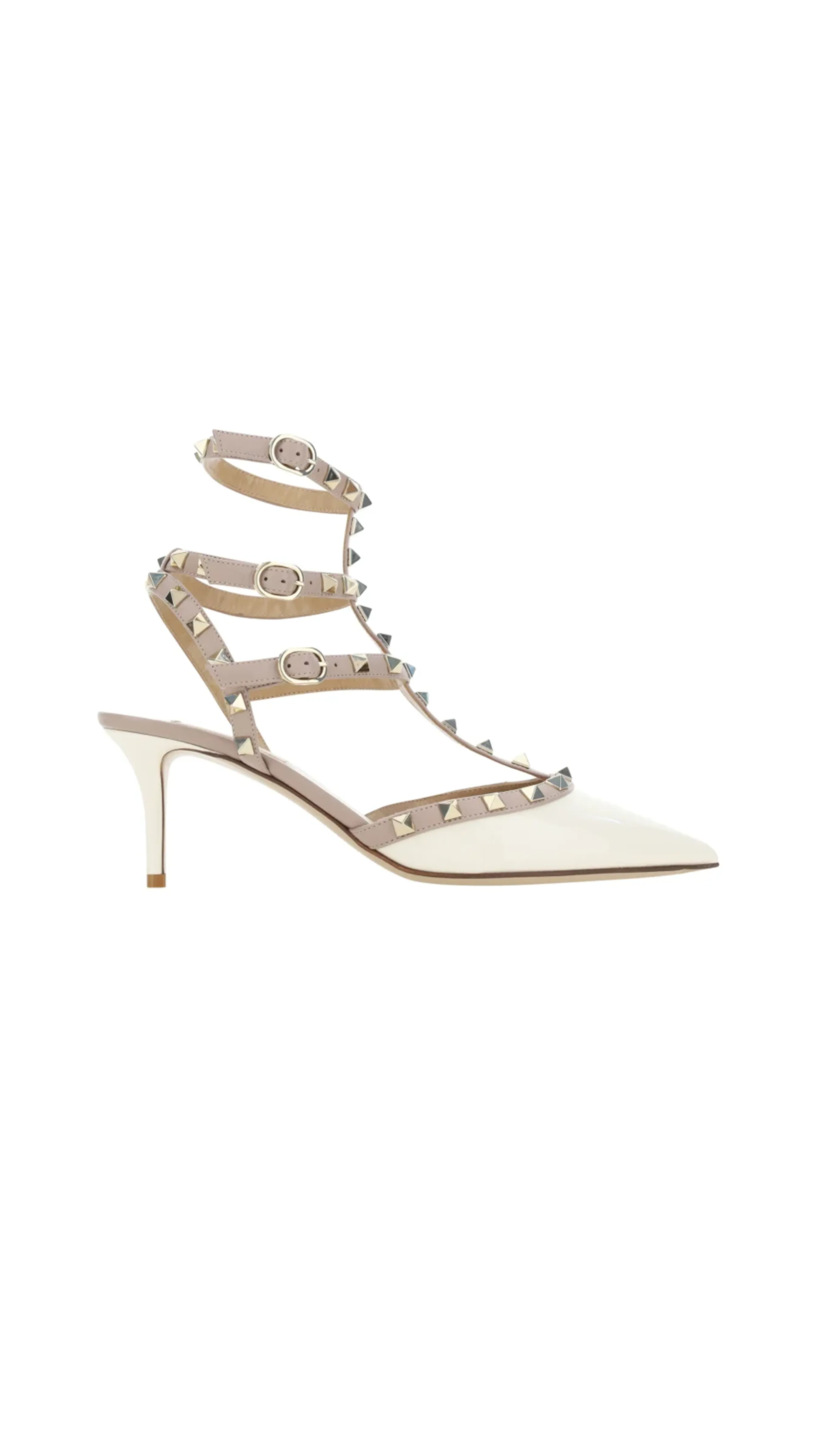 Rockstud Ankle Strap - Ivory