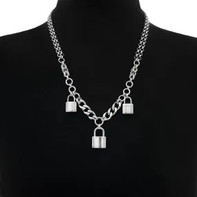 ROGUE Triple Padlock Necklace