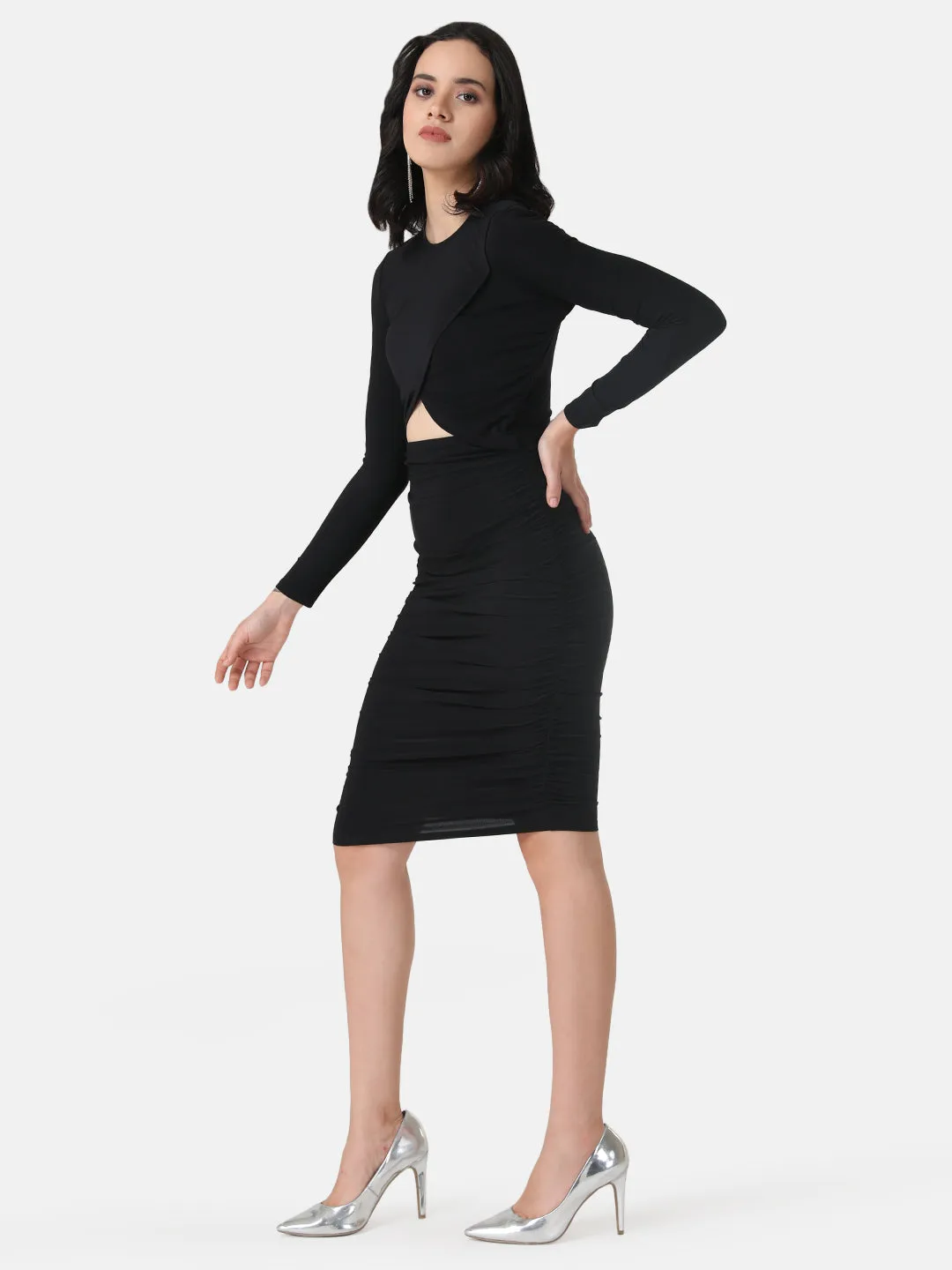 Ruched Midi Dress