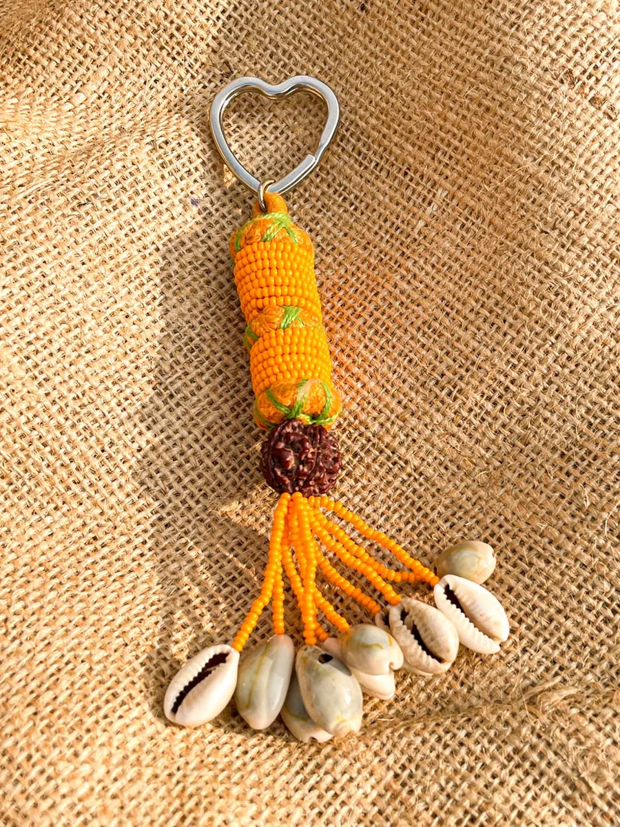 Rudrakshi Shell Keychain/Bag Charm