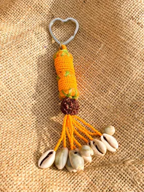 Rudrakshi Shell Keychain/Bag Charm