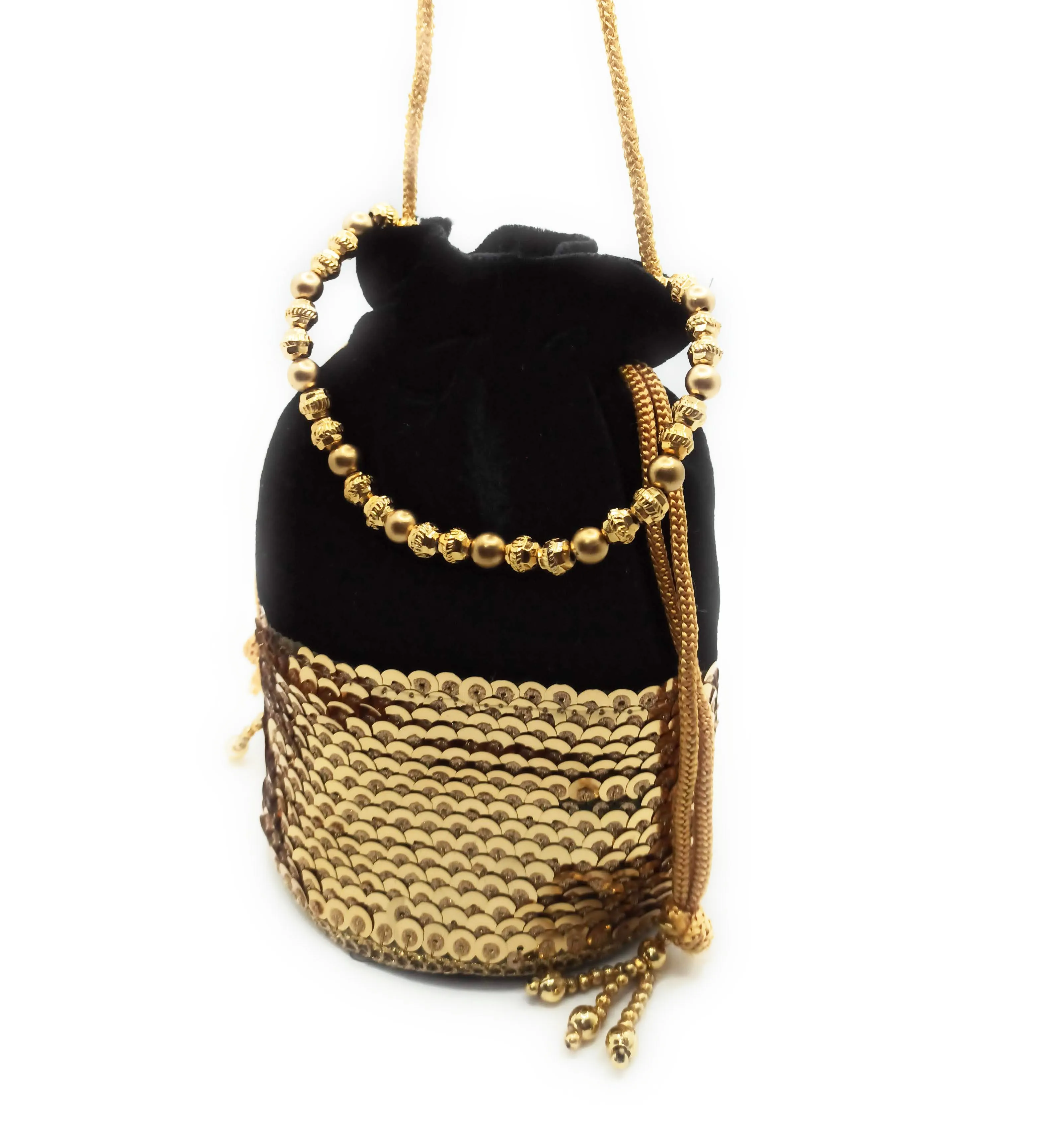 Saco Bolso De Mano de Fiesta · Terciopelo Negro