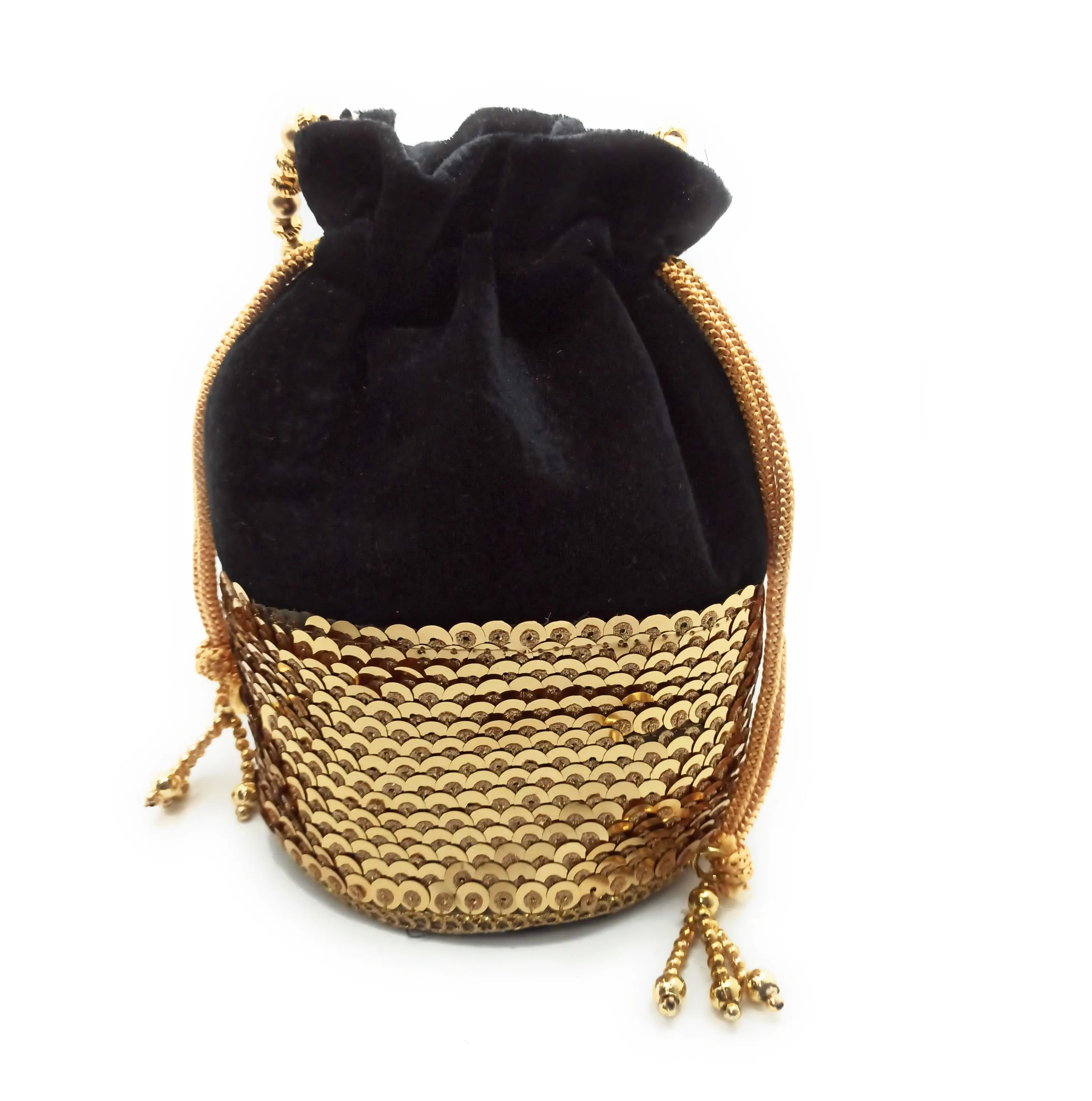 Saco Bolso De Mano de Fiesta · Terciopelo Negro