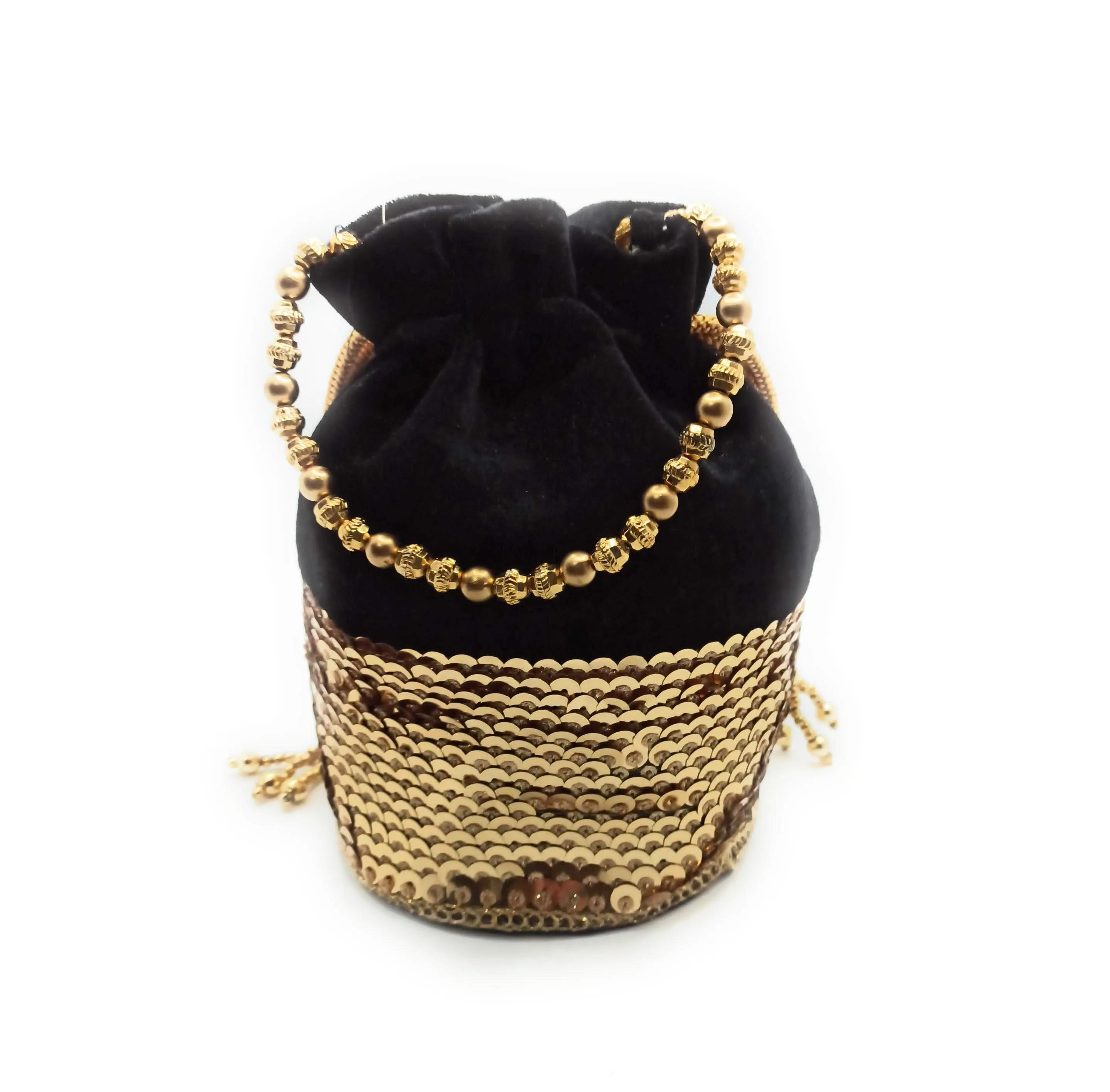 Saco Bolso De Mano de Fiesta · Terciopelo Negro