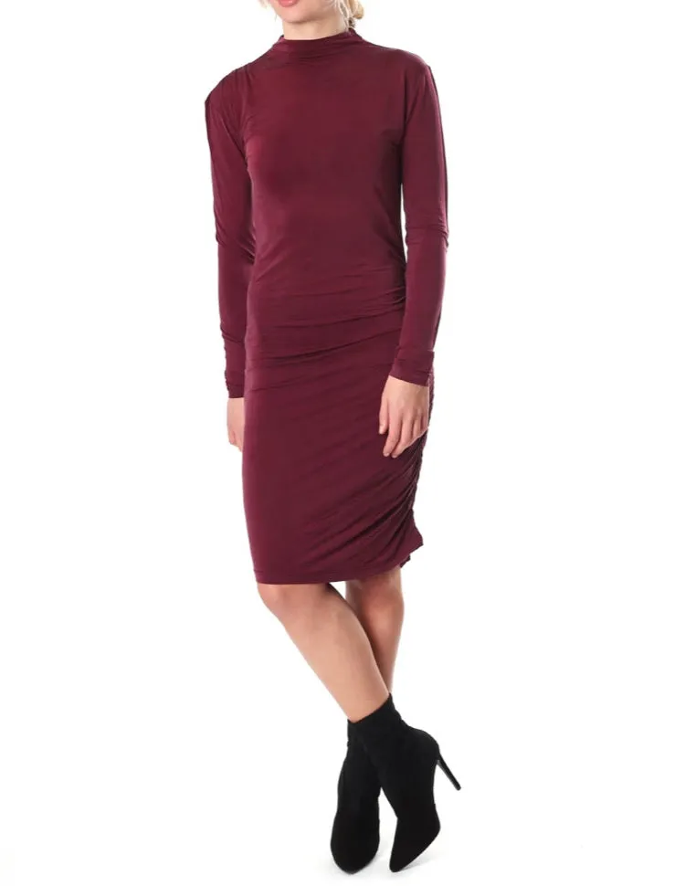 Second Female Yoyo Long Sleeve Dress Port Royale