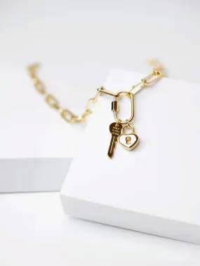 SELF LOVE CLUB Lock + Key Necklace