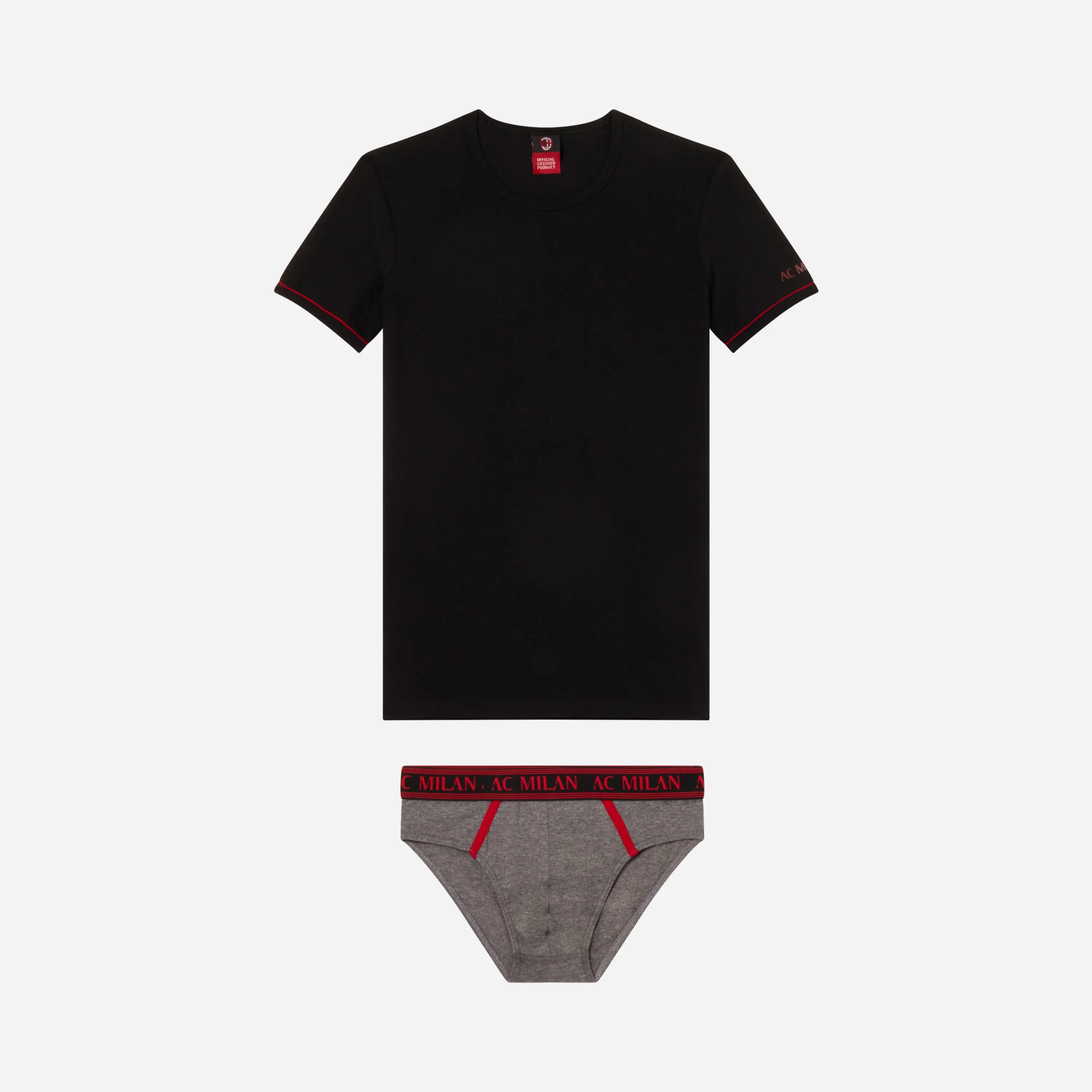 SET T-SHIRT NERA + SLIP MILAN