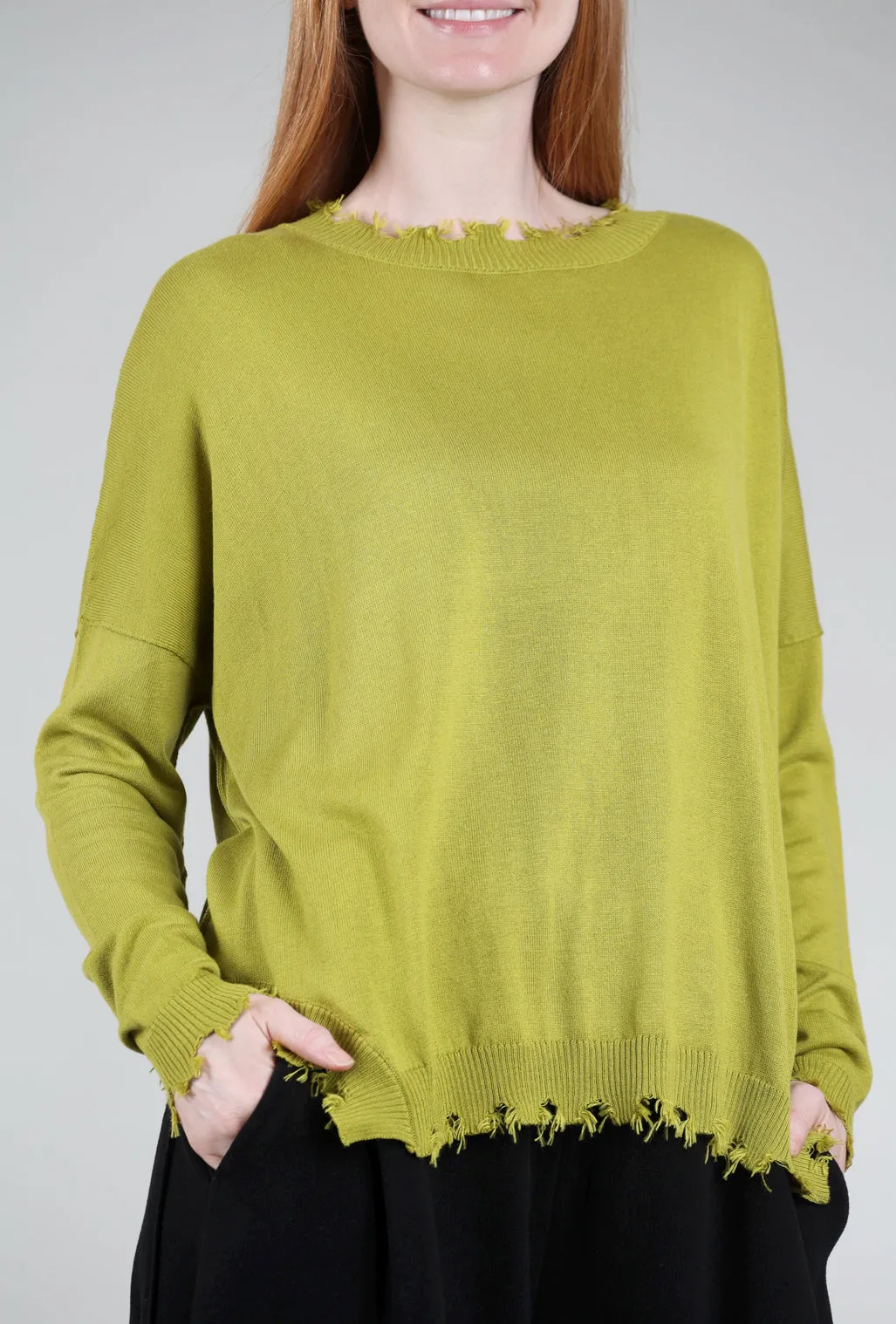 Shabby Chic Sweater, Guacamole