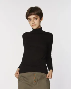 Soft Jersey Turtleneck - black