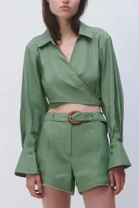 Sonoma Wrap Top in Verde