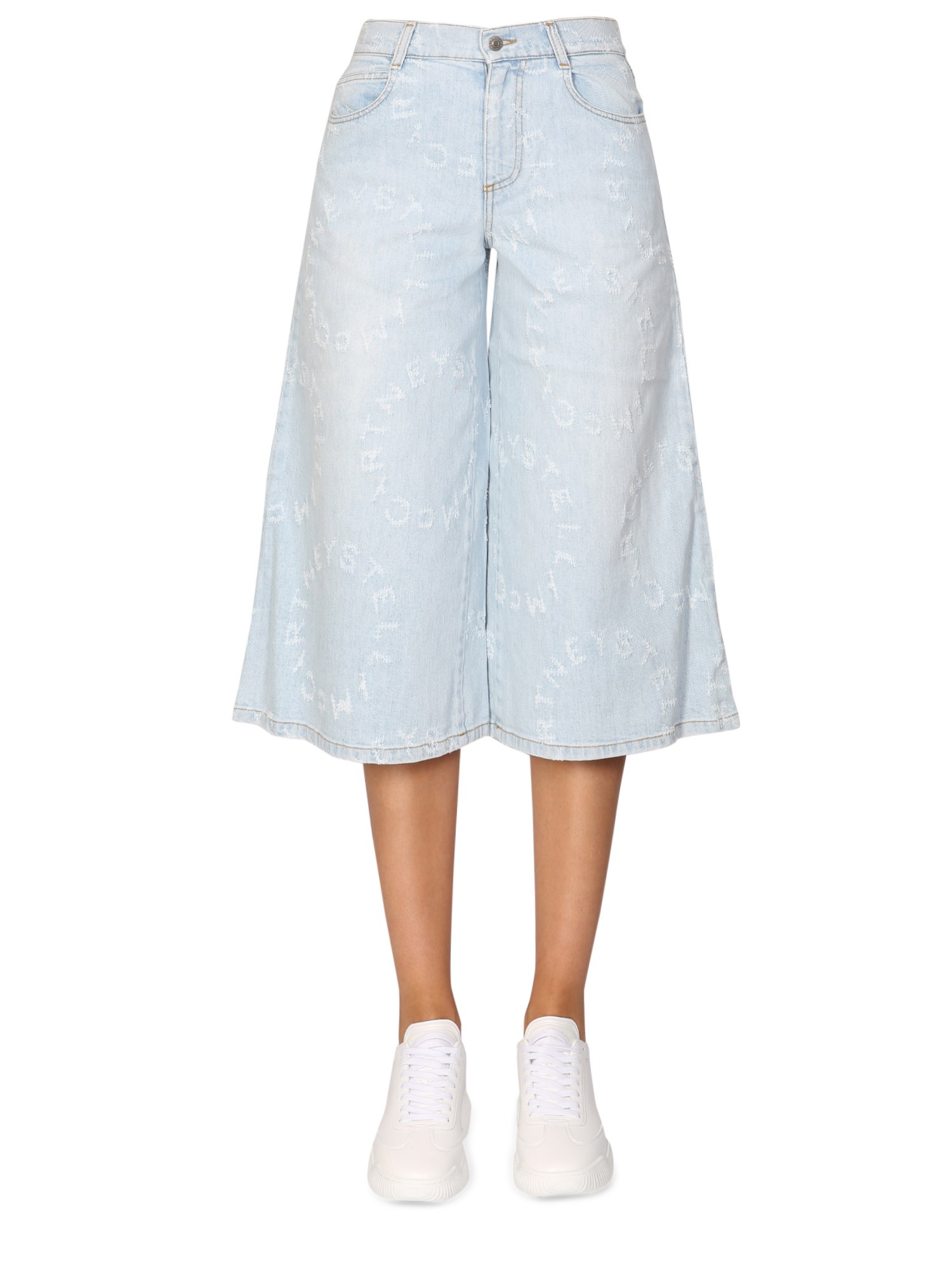 STELLA McCARTNEY    WIDE LEG COTTON DENIM JEANS