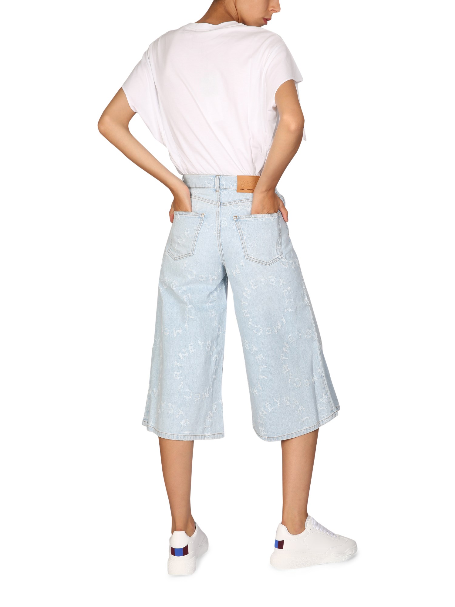 STELLA McCARTNEY    WIDE LEG COTTON DENIM JEANS