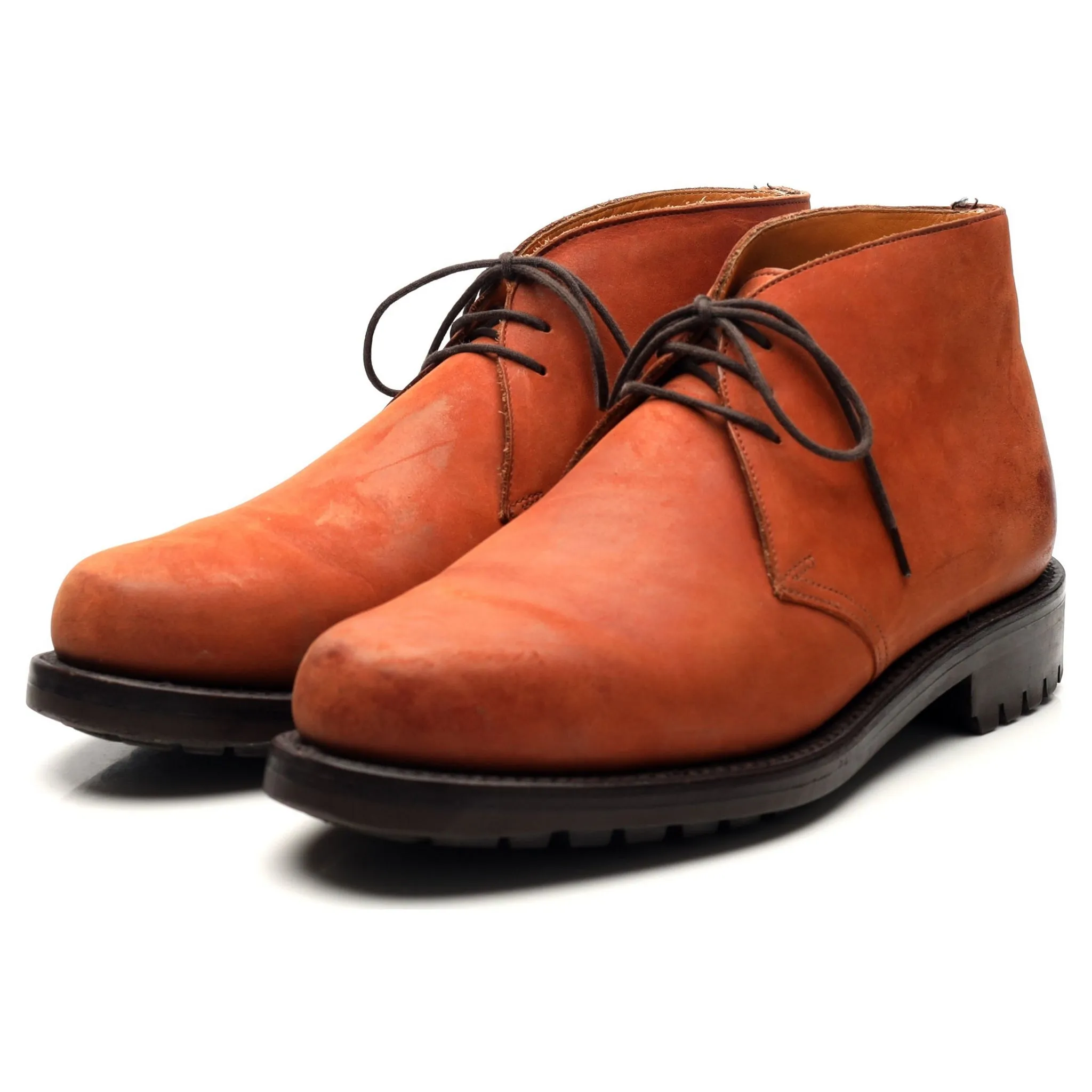 Tan Brown Nubuck Chukka Boots UK 7 F