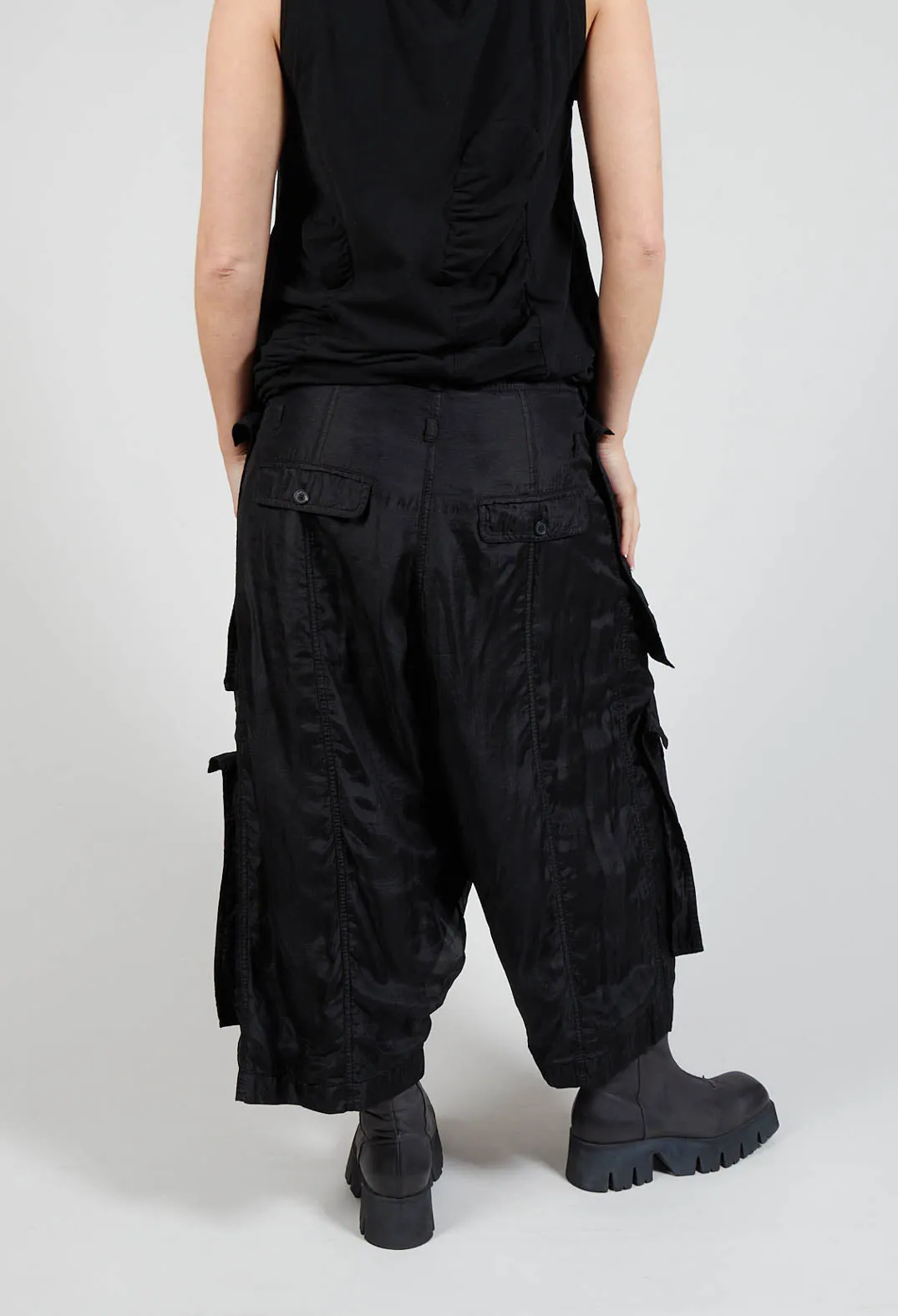 Textured Culottes in Black