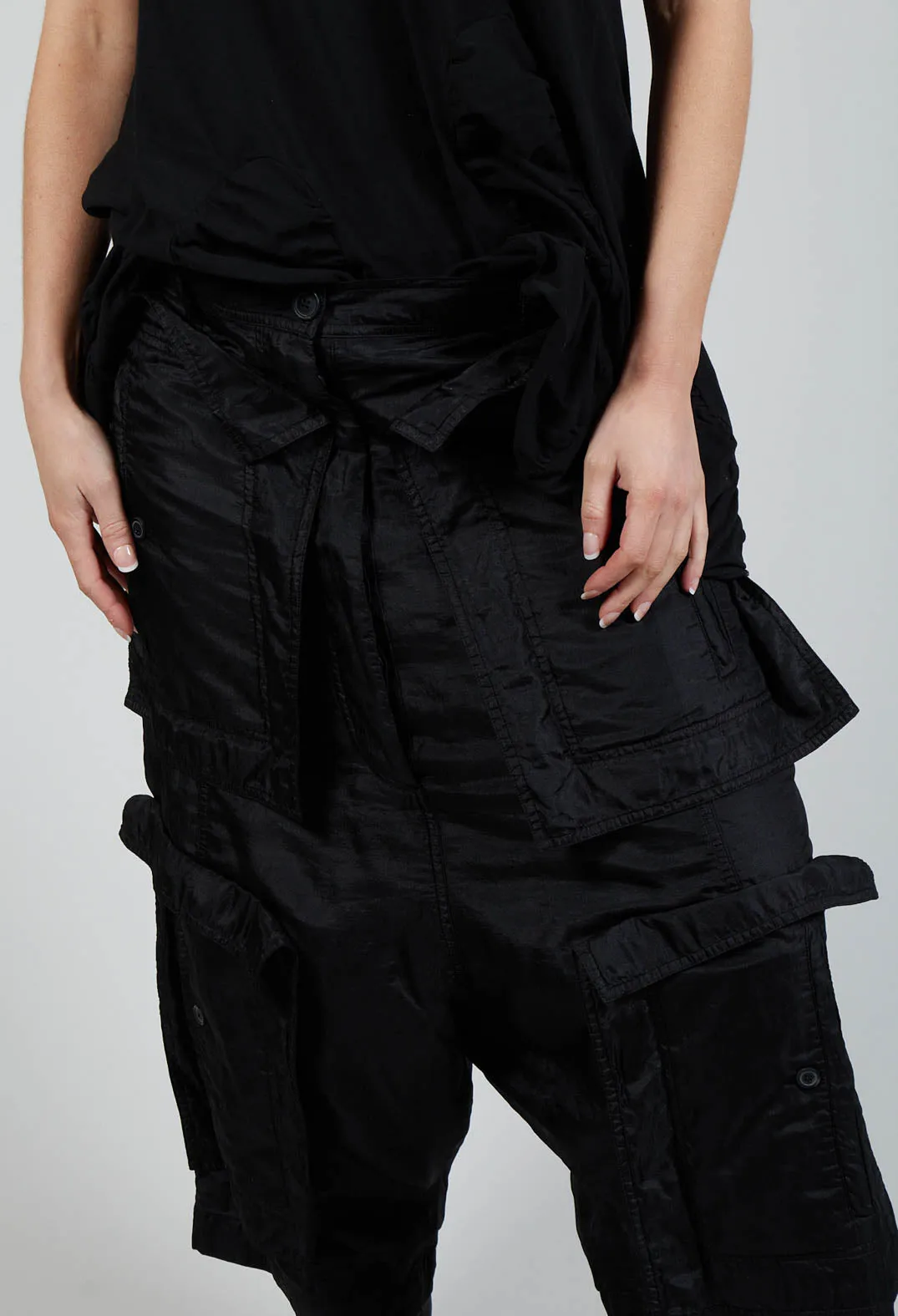 Textured Culottes in Black