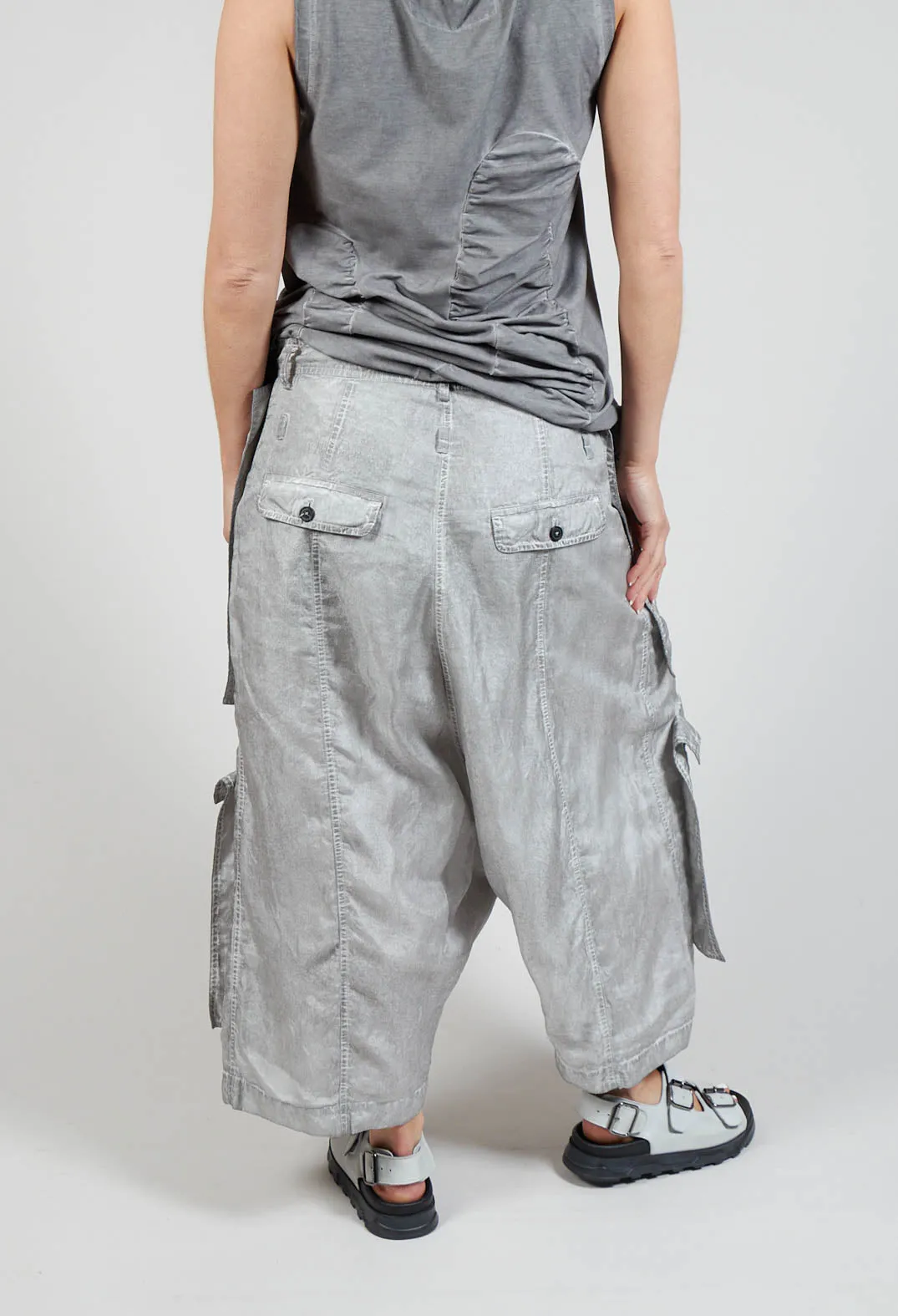 Textured Culottes in C.Coal 10% Cloud