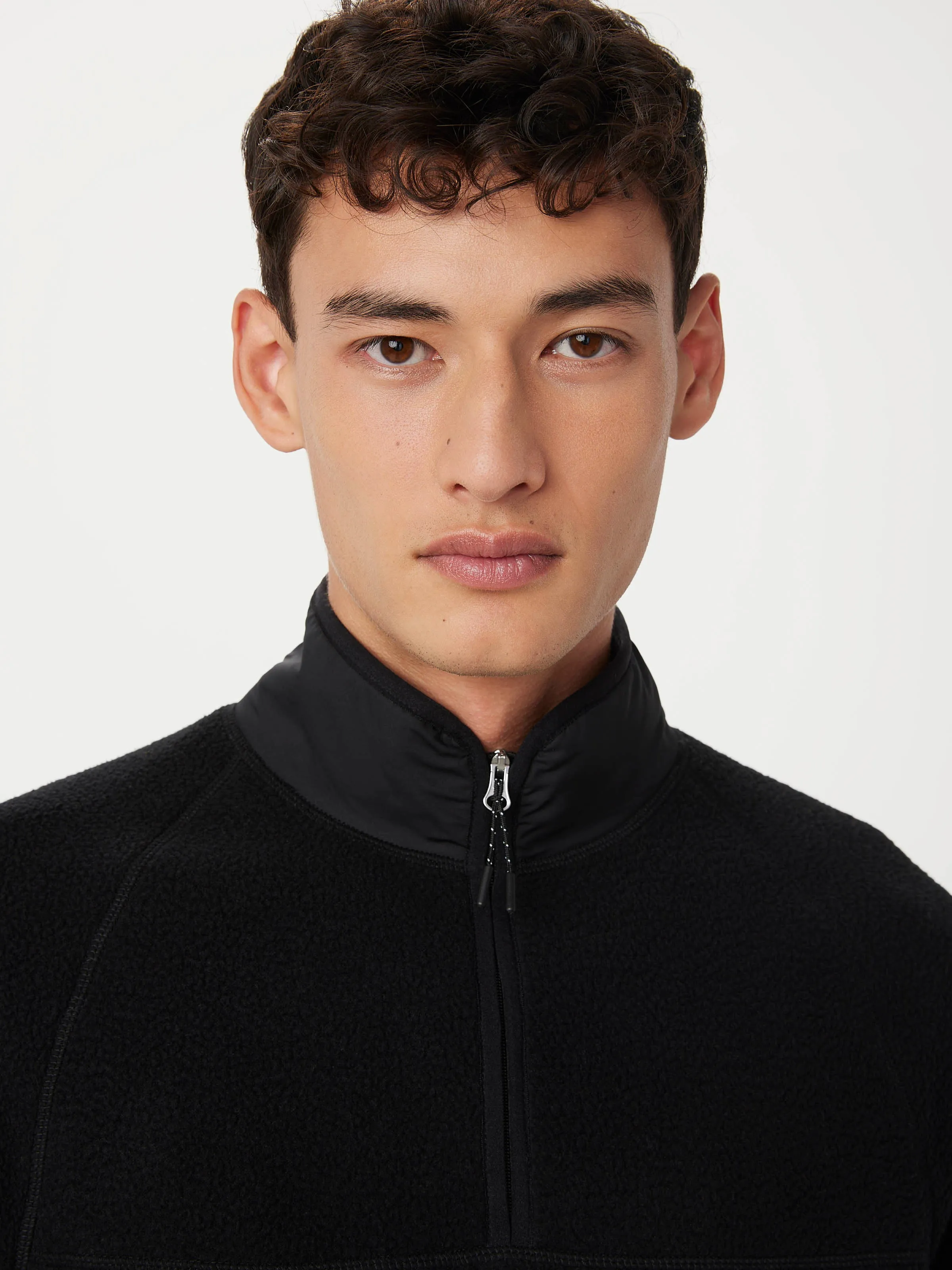 The Axis Polar Fleece Half Zip in Black