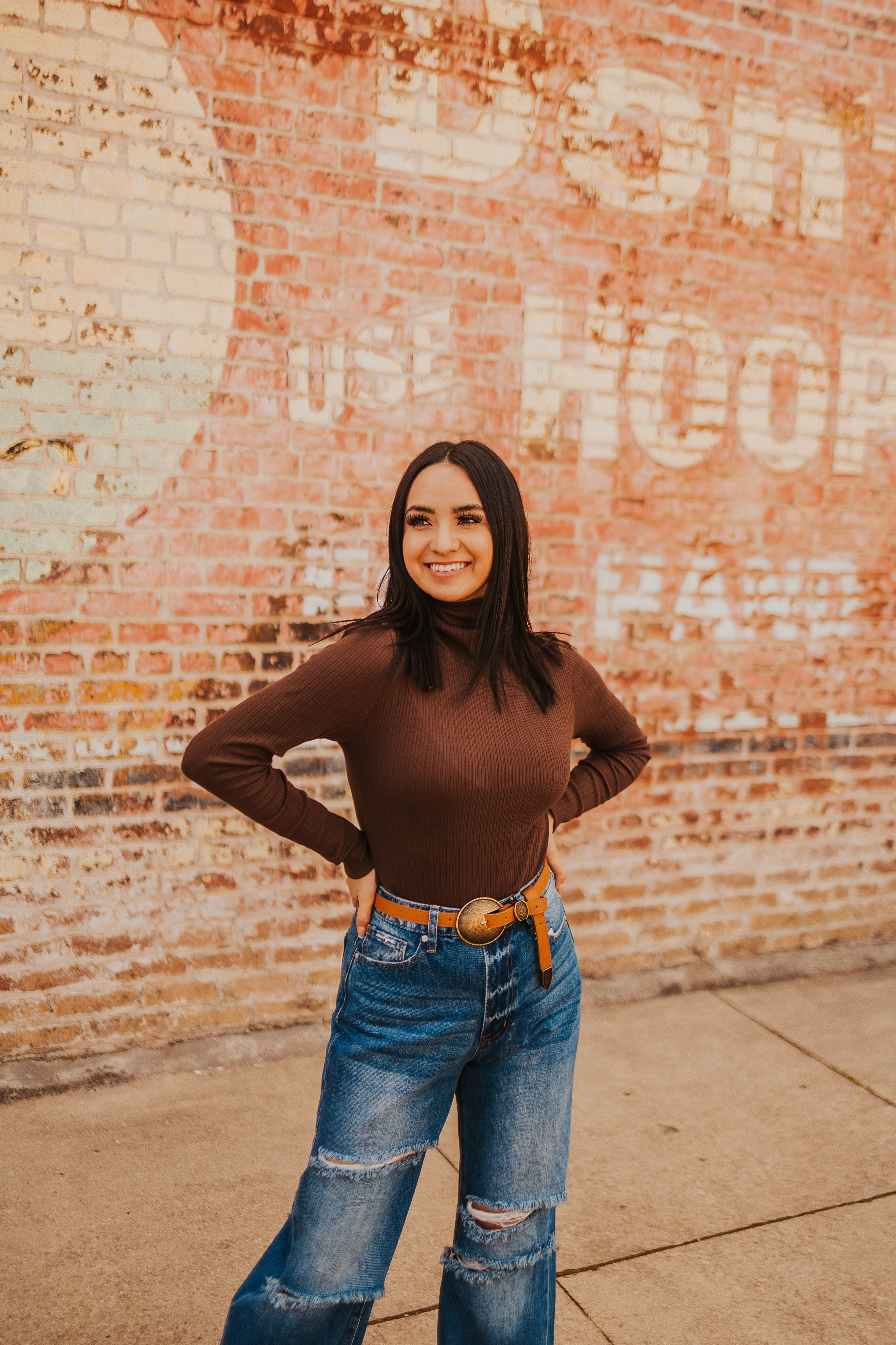 The Brighton Bodysuit in Cognac