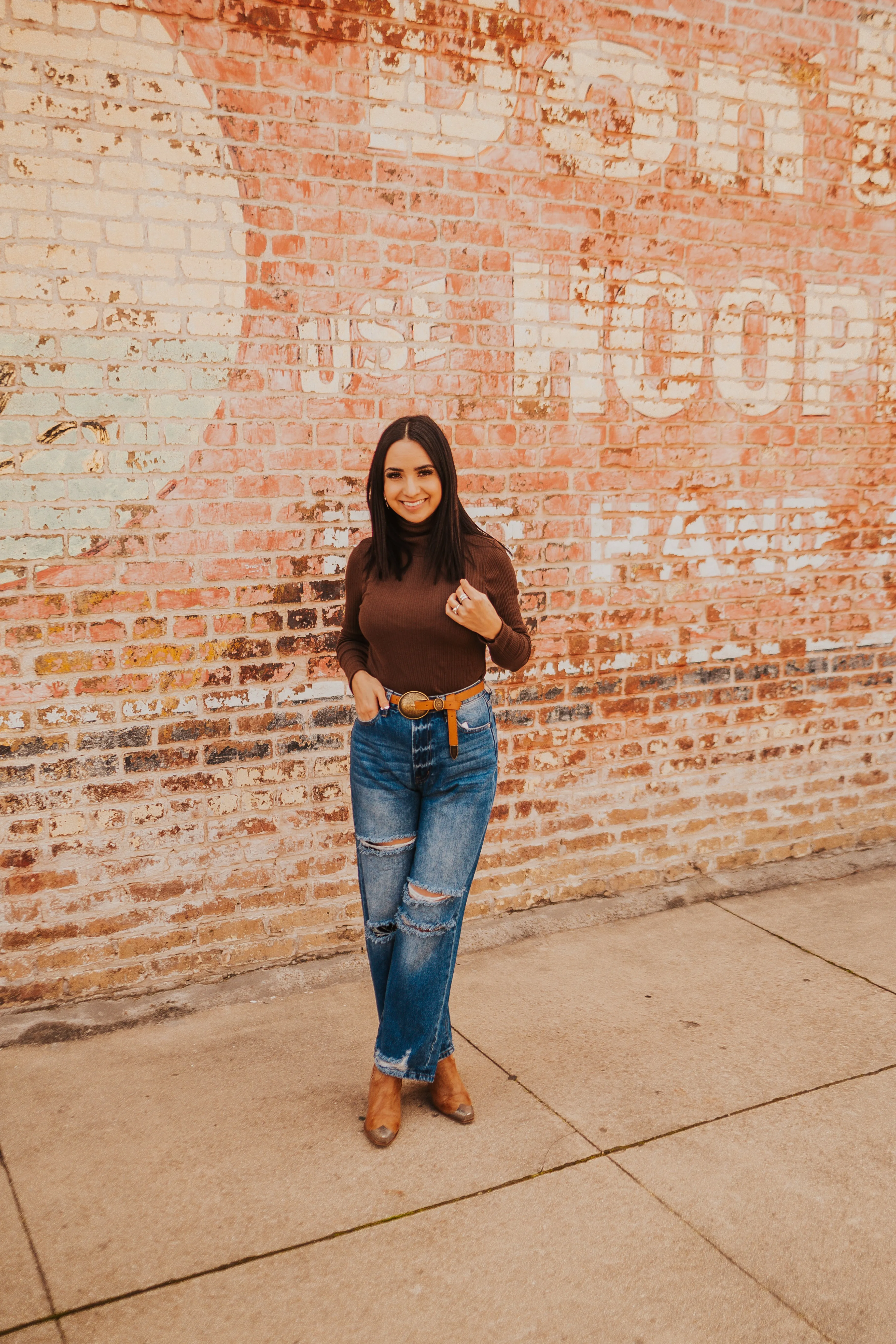 The Brighton Bodysuit in Cognac