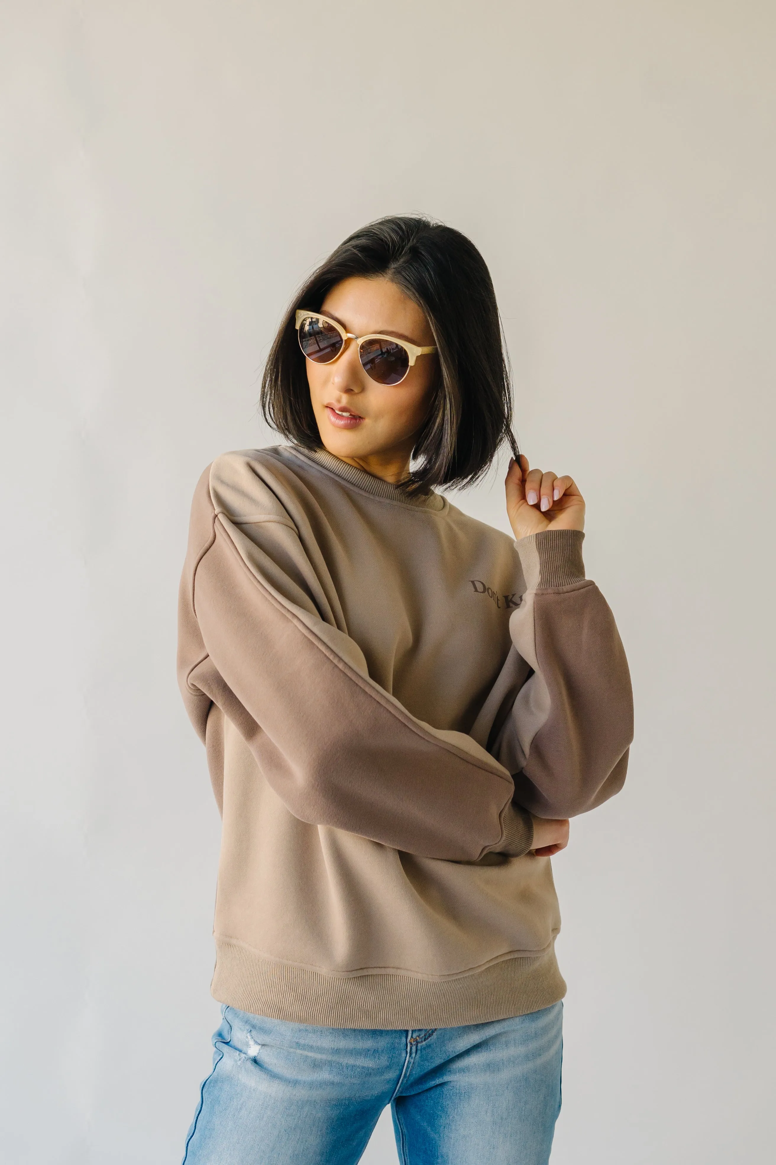 The Don't Know, Don't Care Pullover in Taupe