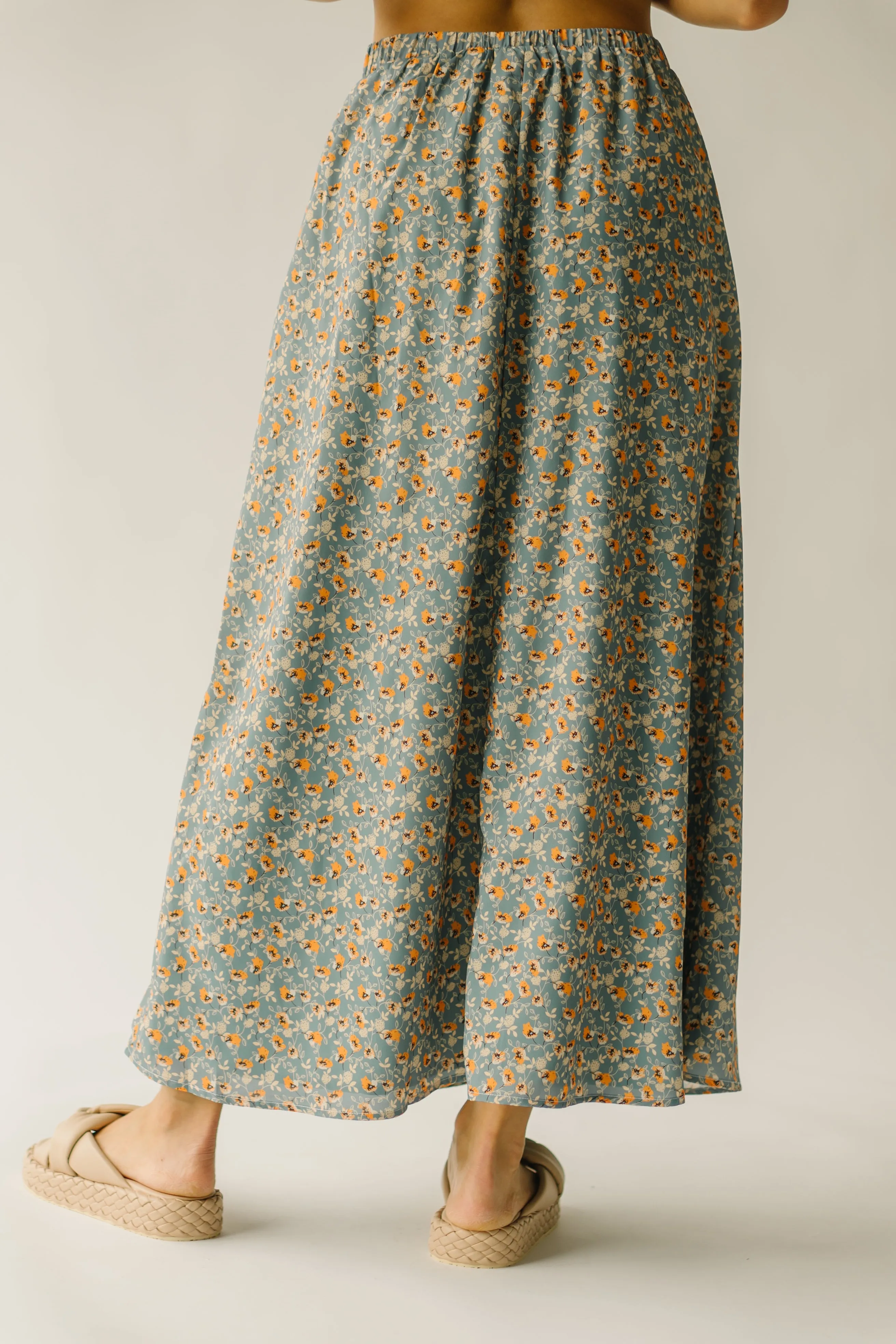 The Sargent Slip Skirt in Marigold Blossom