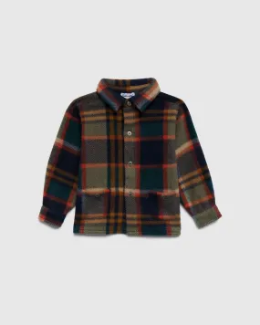 Toddler Boys Plaid Fleece Long Sleeve Shirt