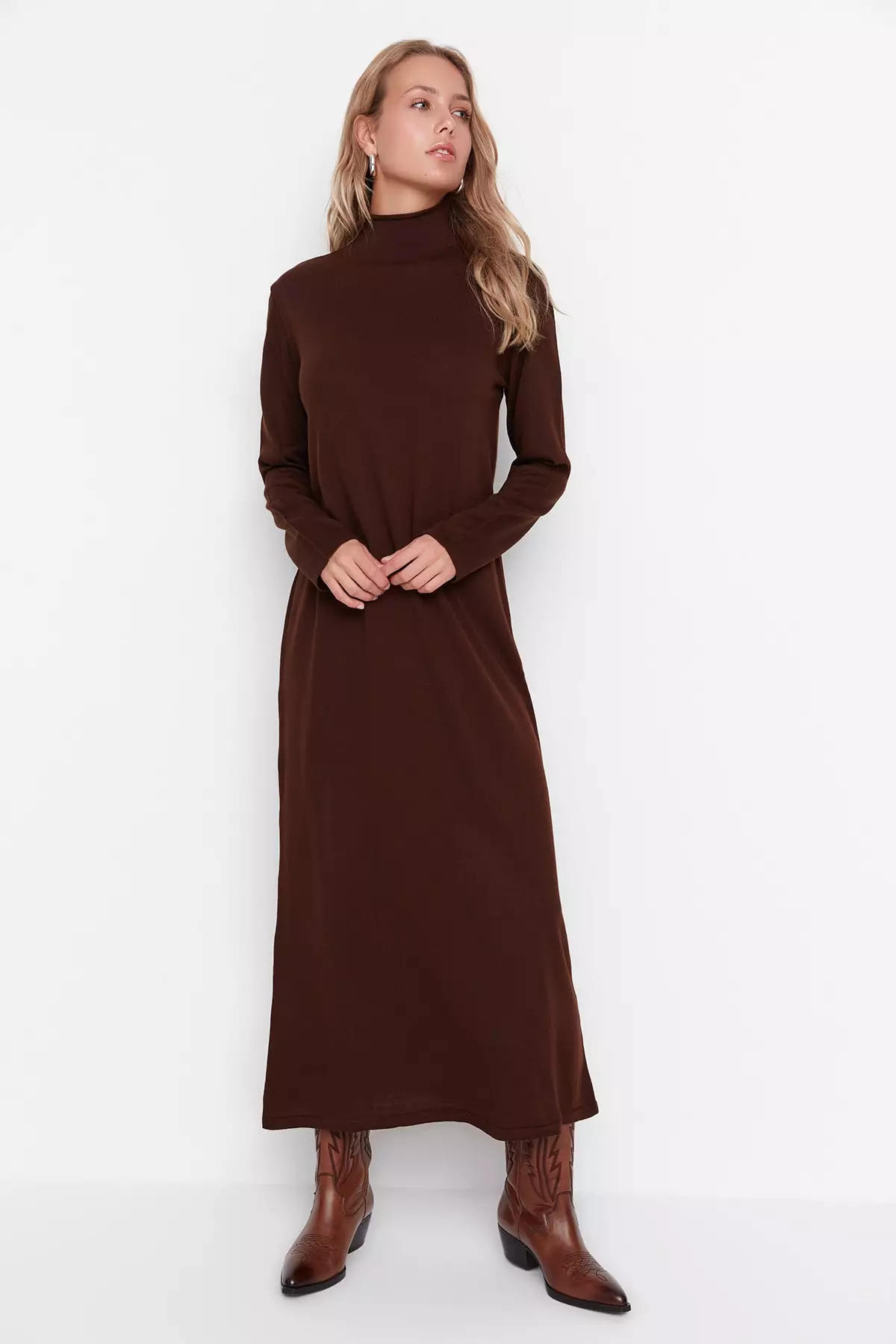 Trendyol MODEST Turtleneck Sweater Dress