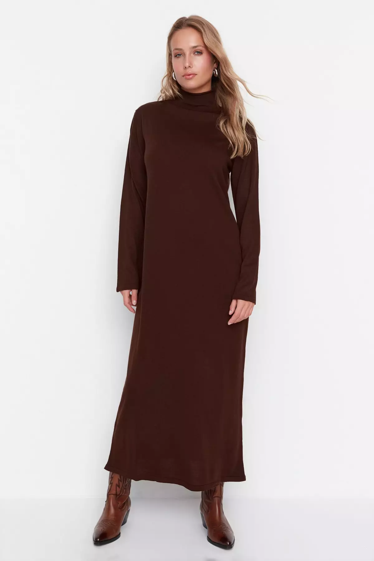 Trendyol MODEST Turtleneck Sweater Dress