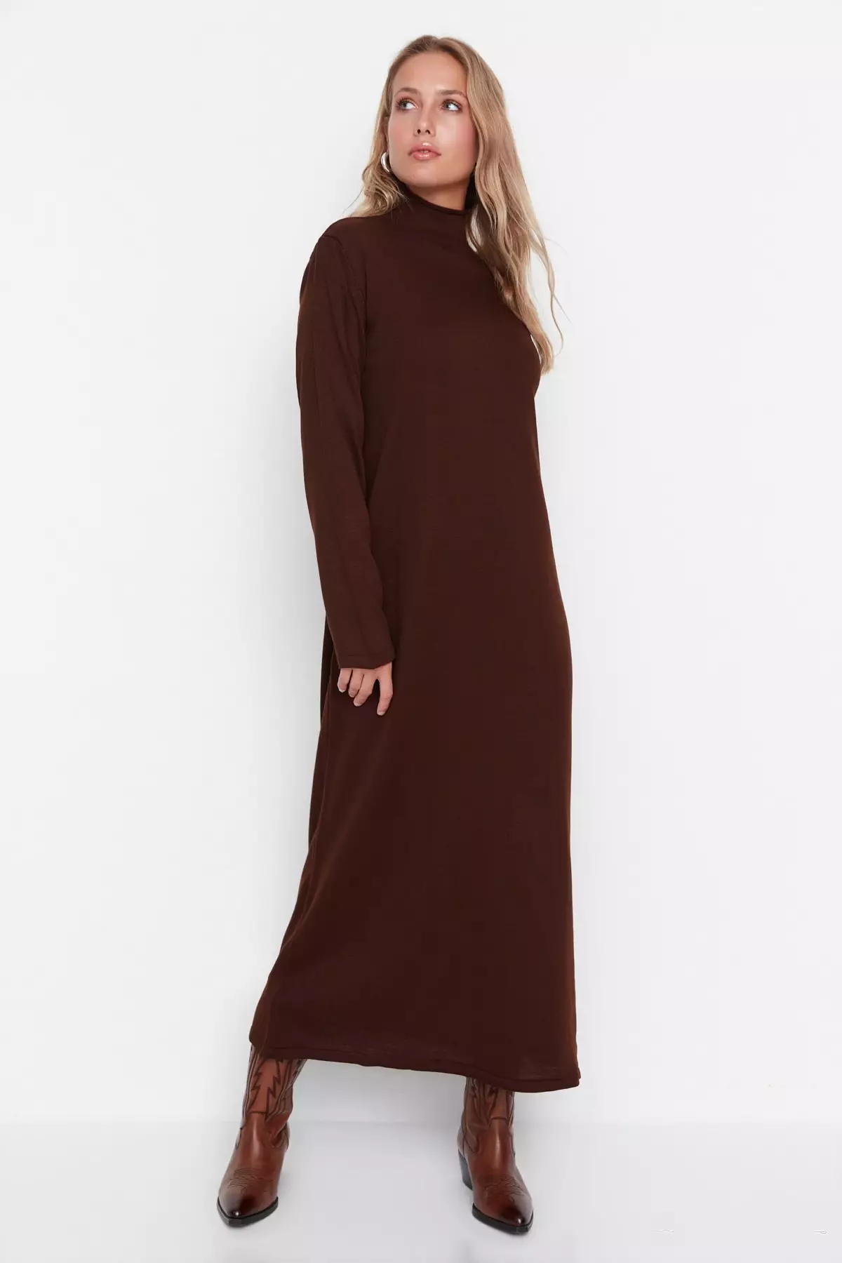 Trendyol MODEST Turtleneck Sweater Dress