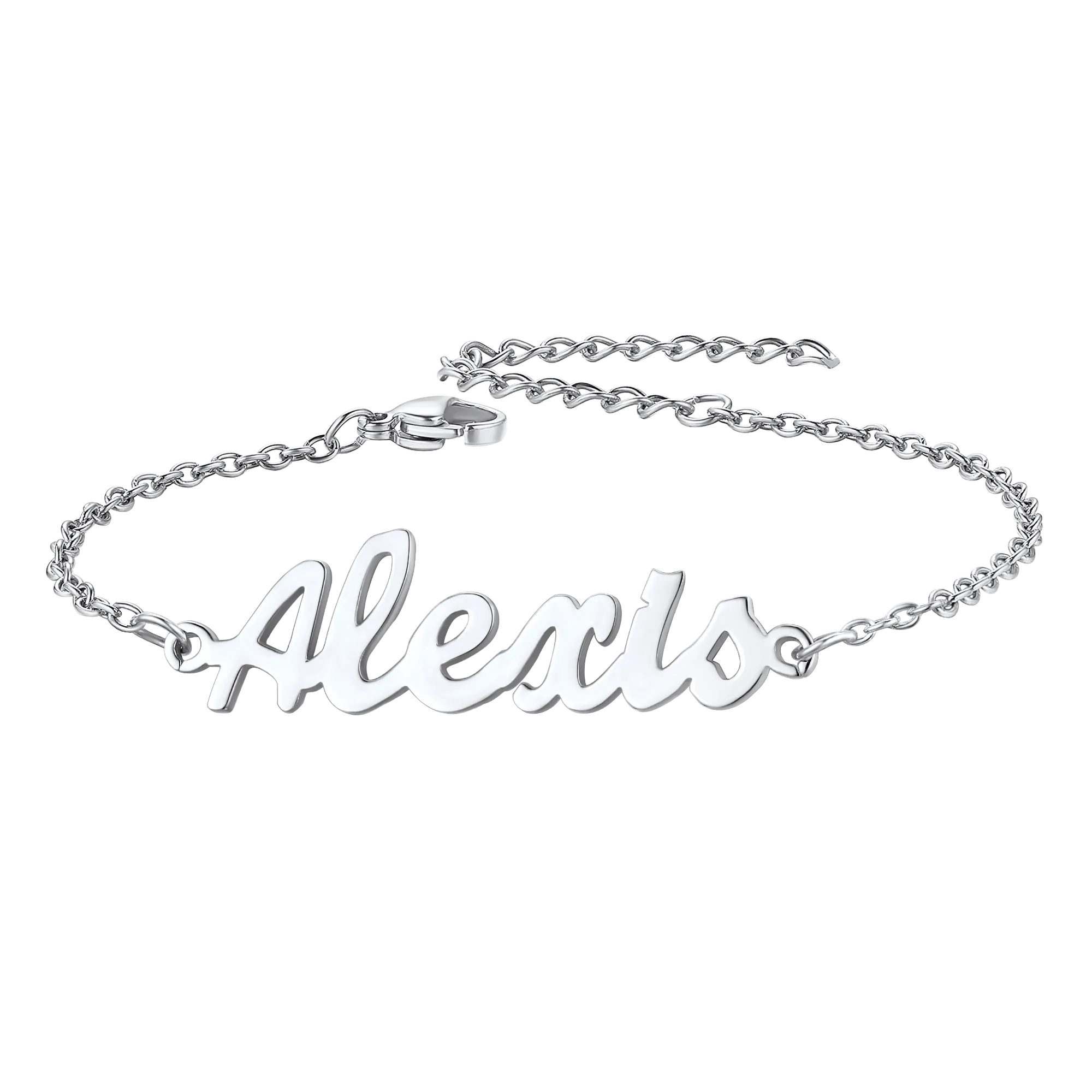 U7 Custom Name Anklet for Women Summer Gold Initial Ankle Bracelet