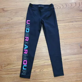 UA Youth Favorite Legging black-Aqua/Fuschia