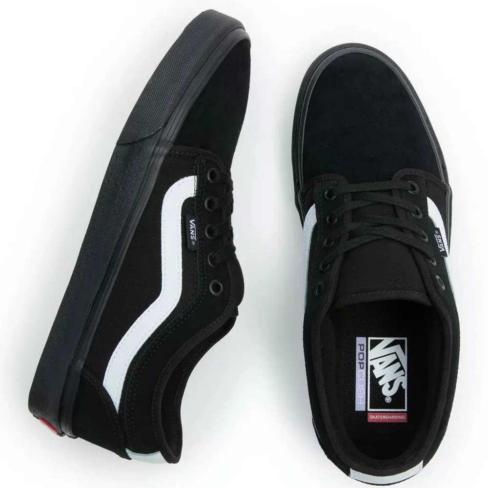 Vans Chukka Low Sidestripe Trainers - Black/Black/White